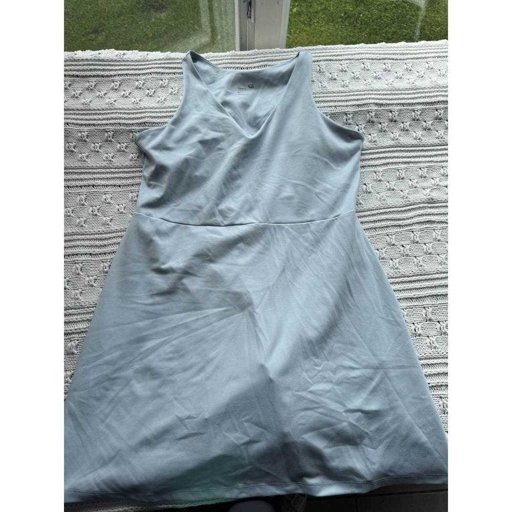 027 Light Blue Gap Fit Tennis Dress With Built-In Shorts Lightweight Comfortable